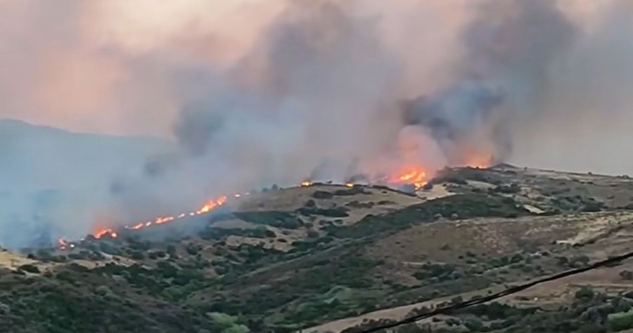 ΒΙΝΤΕΟ: Κοντά στα σπίτια η φωτιά στην Εύβοια-Μήνυμα του 112 για εκκένωση των Τσακαίων προς Στύρα