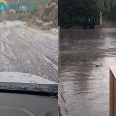 ΒΙΝΤΕΟ: Καταιγίδες και χαλάζι σε διάφορες περιοχές- Καλεί τους οδηγούς να είναι προσεκτικοί η Αστυνομία