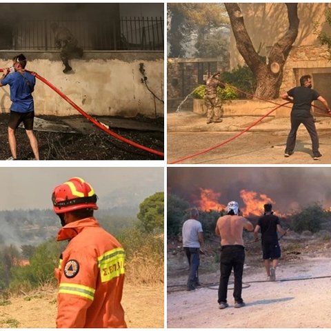 Εικόνες καταστροφής στην Αττική-Καμένα σπίτια, επιχειρήσεις και γη (Pics)