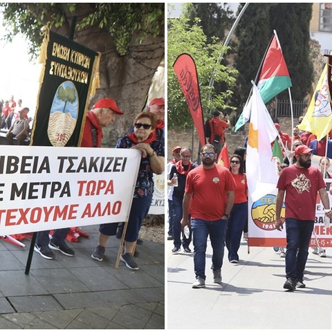 Με μηνύματα για επανένωση και διεκδικήσεις εργαζομένων η Κύπρος τίμησε την Πρωτομαγιά (Pics)