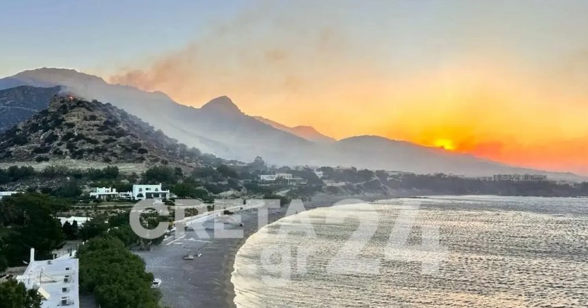 Σε τρία μέτωπα η μάχη με τη φωτιά στην Ιεράπετρα-Έφτασαν στο νησί ενισχύσεις από την Αθήνα