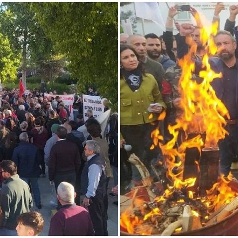Νέα «φωτιά διαμαρτυρίας» στα κατεχόμενα κατά του κανονισμού για τη μαντίλα (pics)
