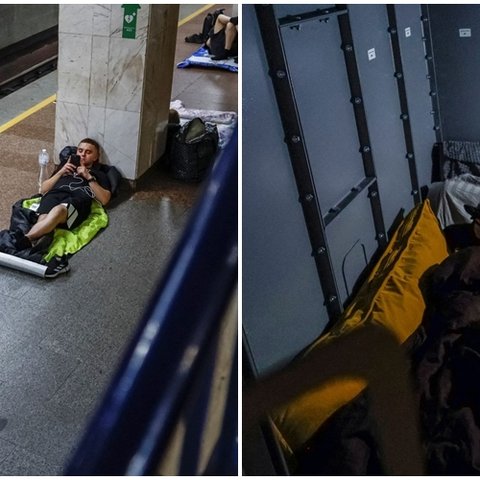 Άγρυπνοι στο μετρό του Κιέβου-«Κάψουλες ζωής» για να ξεφύγουν από τις βόμβες