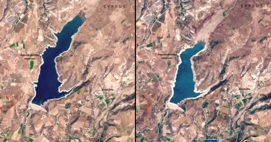 Ανησυχητικές εικόνες από τον Ασπρόκρεμμο-Σμικρύνθηκε σε ένα χρόνο