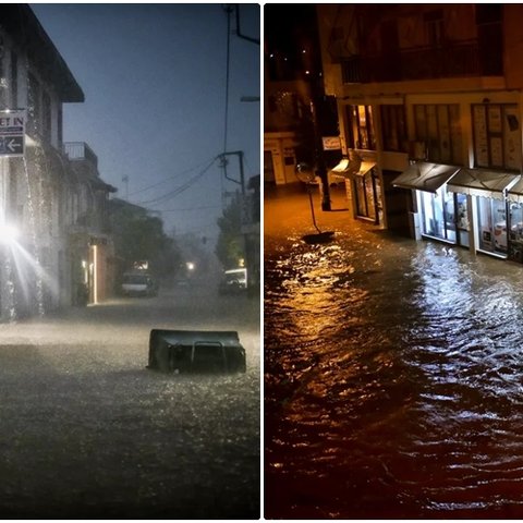 ΒΙΝΤΕΟ: Εφιαλτική νύχτα στον Βόλο, σάρωσε την πόλη η κακοκαιρία-Εκατοντάδες εγκλωβισμένοι