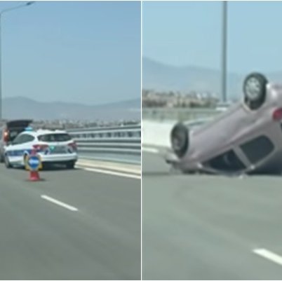 Τροχαίο ατύχημα στον περιμετρικό δρόμο Τσερίου-Όχημα αναποδογυρίστηκε