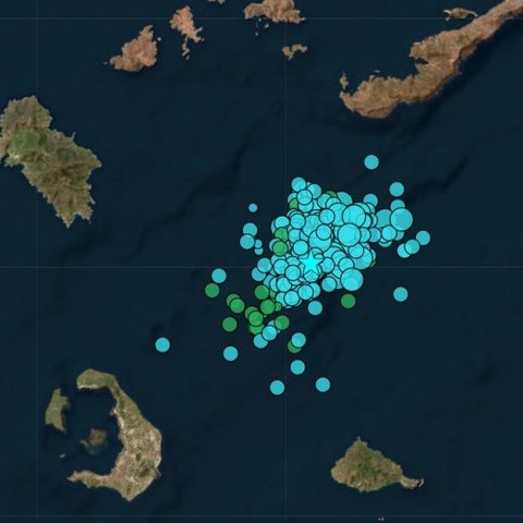 Σεισμός 5 Ρίχτερ μεταξύ Σαντορίνης και Αμοργού