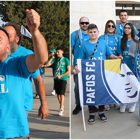 Στο ΓΣΠ για το ιστορικό παιχνίδι οι οπαδοί της Πάφου (Pics)