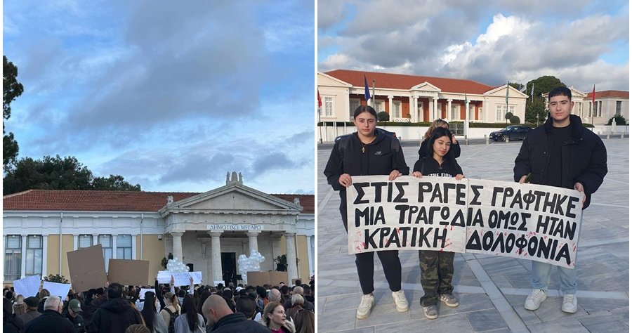 Βουβά πρόσωπα, υγρά μάτια, θυμός και πόνος για τα θύματα των Τεμπών-Η Πάφος ένωσε τη φωνή της (pics)