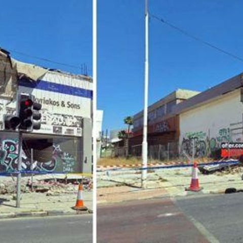 Διευκρινήσεις Δήμου Λεμεσού για την κατάρρευση προέκτασης οροφής κτιρίου