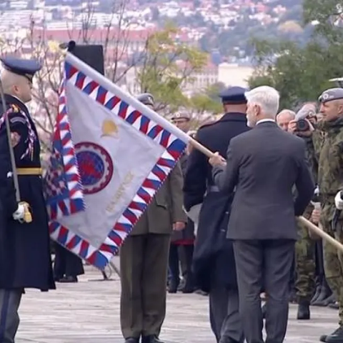 ΒΙΝΤΕΟ: Ο Τσέχος πρόεδρος χτύπησε κατά λάθος με το κοντάρι σημαίας αξιωματικό στο κεφάλι