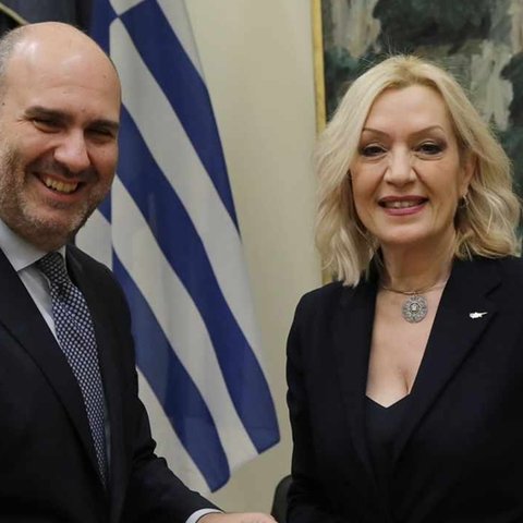 Συναντήθηκε με τον επικεφαλής της ελληνικής αντιπροσωπίας του ΟΑΣΕ η Χαραλαμπίδου