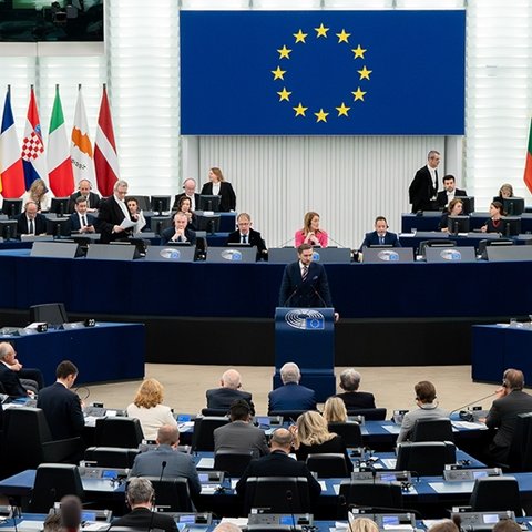 Ούρσουλα στην τελετή στο ΕΚ για 20χρονα διεύρυνσης-«Ηγετική η θέση της Κύπρου για τη βοήθεια προς τη Γάζα»