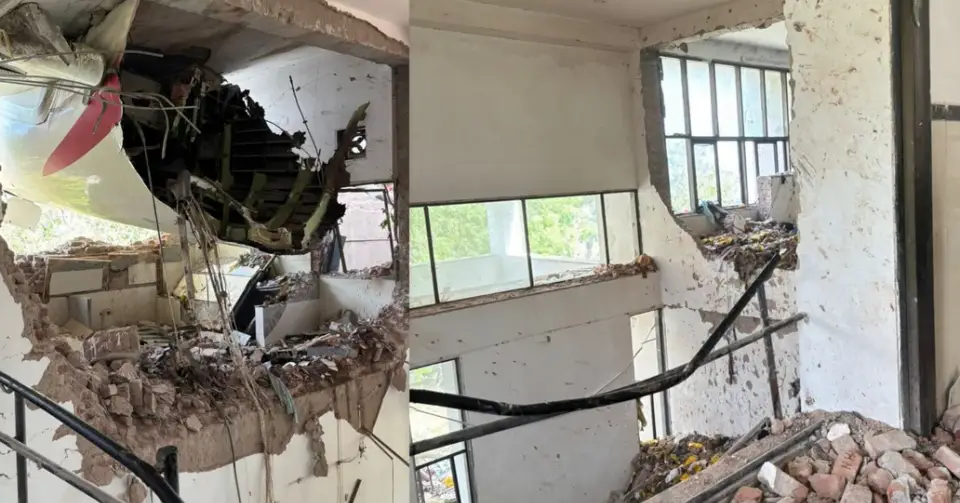 Σοκαριστικές εικόνες από τον ξενώνα γιατρών που έπεσε το αεροπλάνο της Air India Σοκαριστικές εικόνες από τον ξενώνα γιατρών που έπεσε το αεροπλάνο της Air India