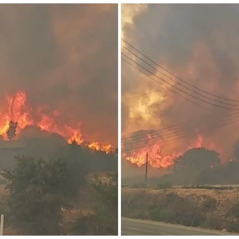 Κάηκαν σπίτια και ξενοδοχείο στη Βάσα Κοιλανίου-Χωρίς ρεύμα και νερό η κοινότητα