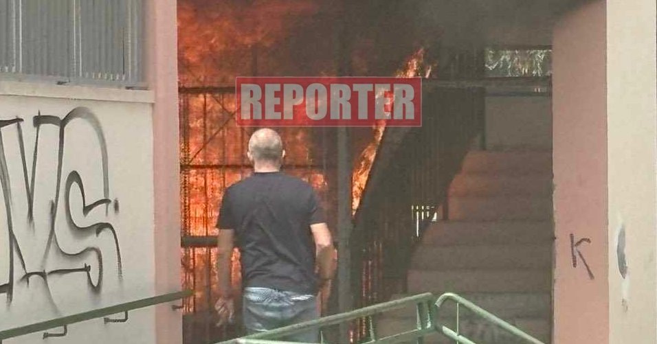 ΒΙΝΤΕΟ: Φωτιά σε αποθήκη σε Γυμνάσιο στον Στρόβολο