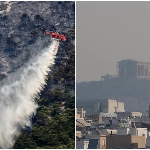 LIVE: Μάχη με τις αναζωπυρώσεις στην Πάρνηθα-Αποπνικτική η κατάσταση στην Αττική