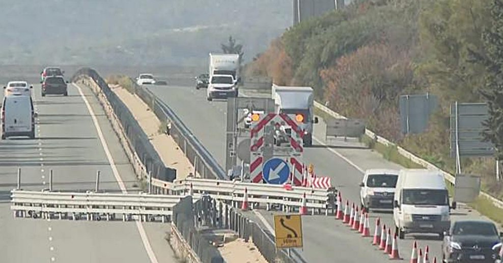 Στην κυκλοφορία ο αυτοκινητόδρομος στο ύψος της γέφυρας Καλαβασού-Η ανακοίνωση των Δημοσίων Έργων