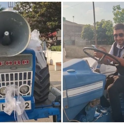 ΒΙΝΤΕΟ: Κύπριος στόλισε τρακτέρ , έφτιαξε μηχανισμό με ντουντούκες για να πάει σε γάμο και έγινε viral