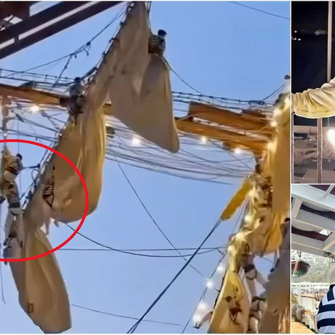 Σοκαριστικό βίντεο από την πρόσκρουση ιστιοφόρου στη γέφυρα του Μπρούκλιν-Ναύτες κρέμονταν από τα κατάρτια
